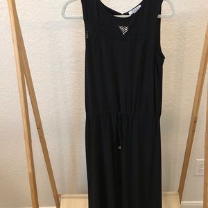 Black midi dress